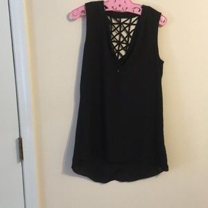 Black office tank top